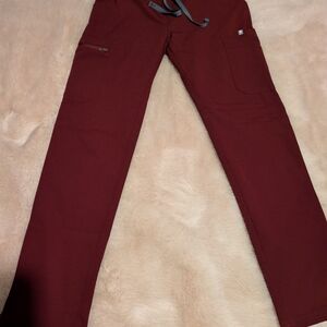 Figs Yola Burgundy Scrub Pants